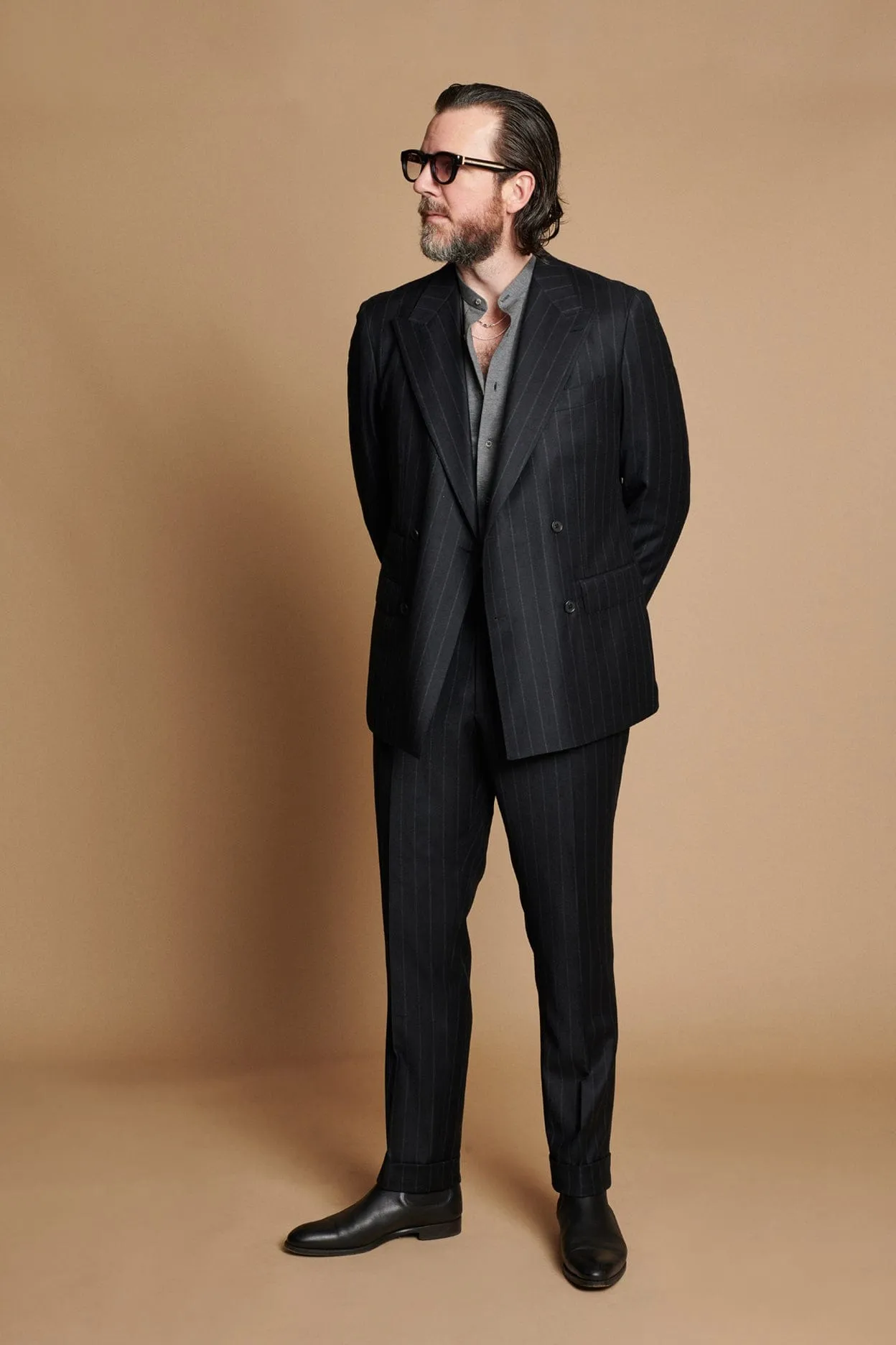 4-Season Chalkstripe Suit