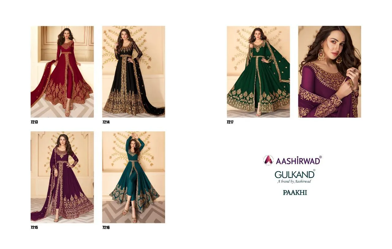 Aashirwad Creation Presents Paakhi Georgette Fancy Designer Salwar Suits