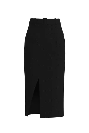 ACETATE JACQUARD PENCIL SKIRT