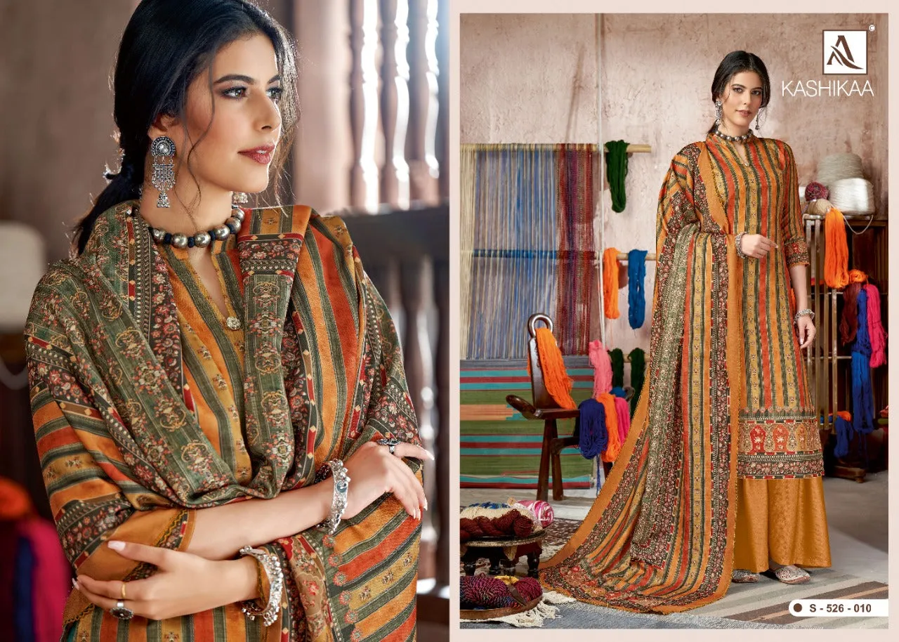 Alok Suit Launched Kashikaa Pashmina Printed Fancy Designer Salwar Kameez