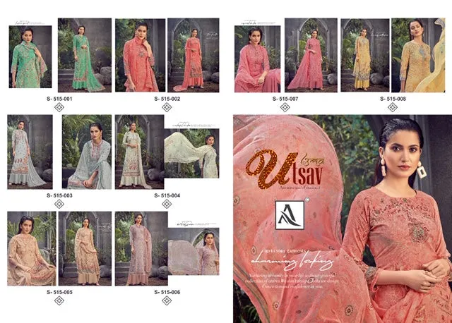 Alok Suits Presents Utsav Viscose Velvet Printed Fancy Designer Salwar Kameez