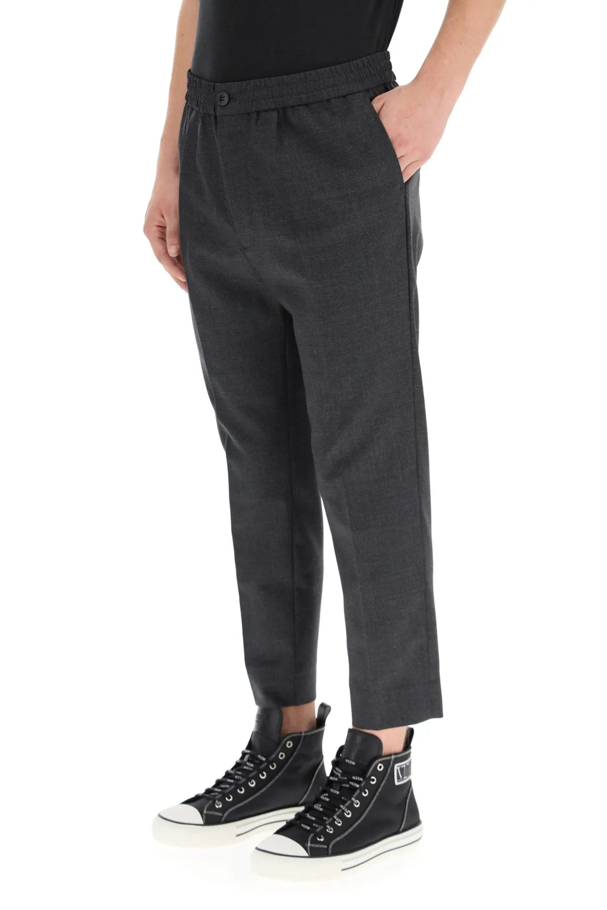 AMI Cropped Tailored Trousers