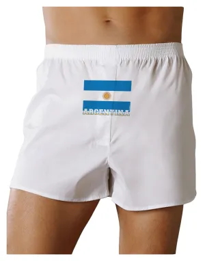 Argentina Flag Front Print Boxer Shorts