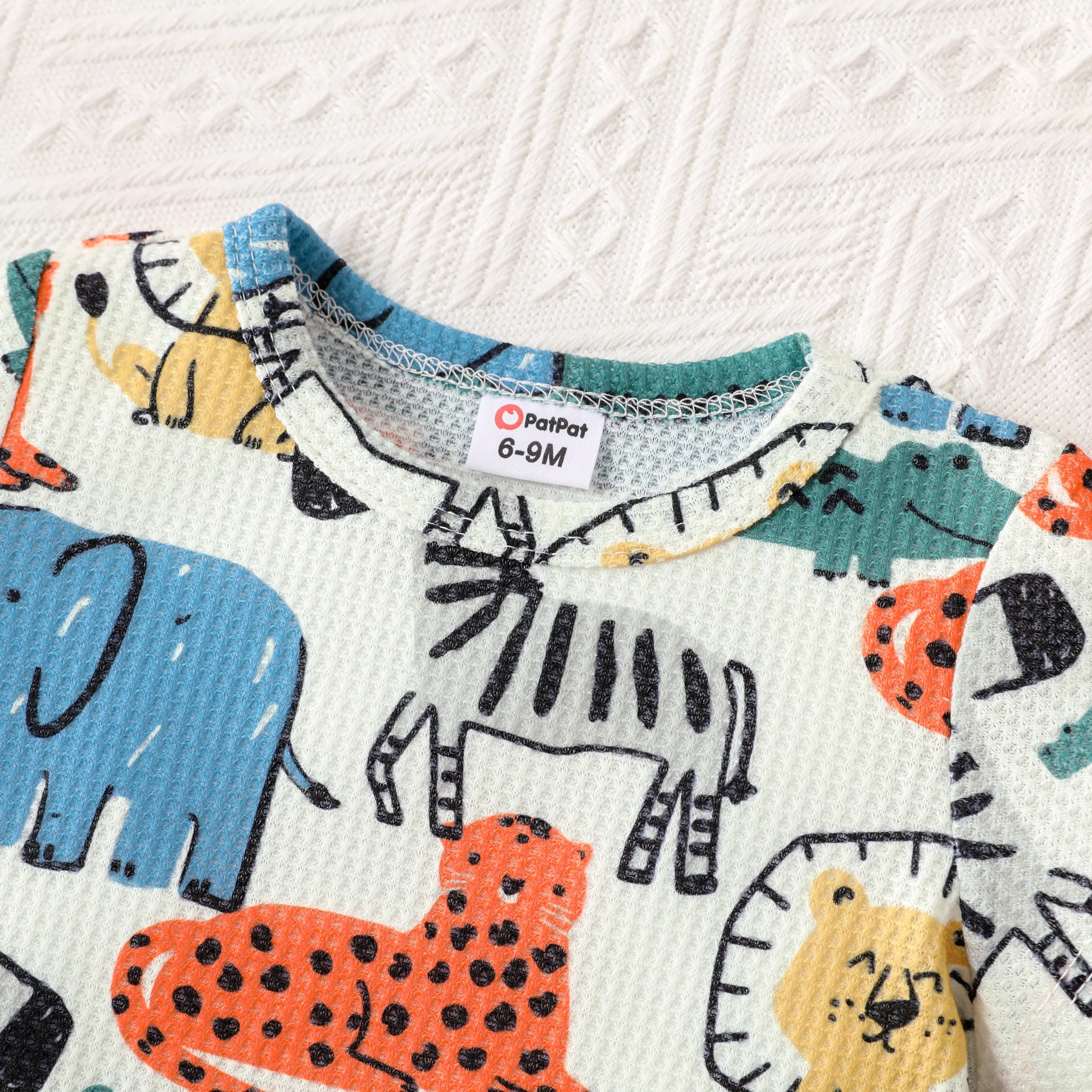 Baby Boy 2pcs Animal Print Tee and Shorts Set