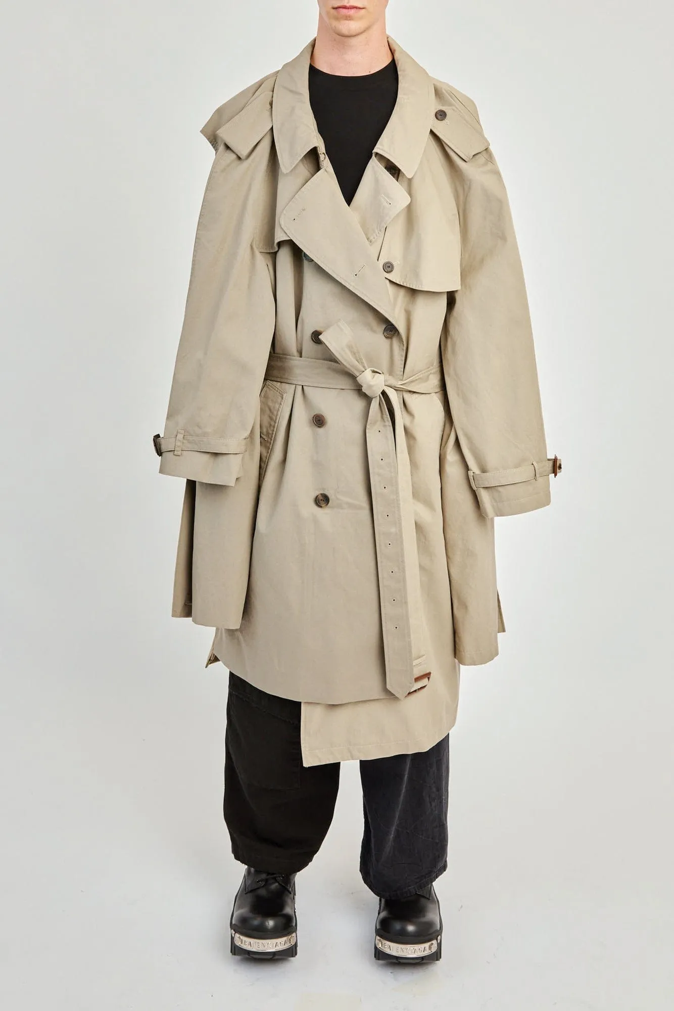 Balenciaga Double Sleeve Trench