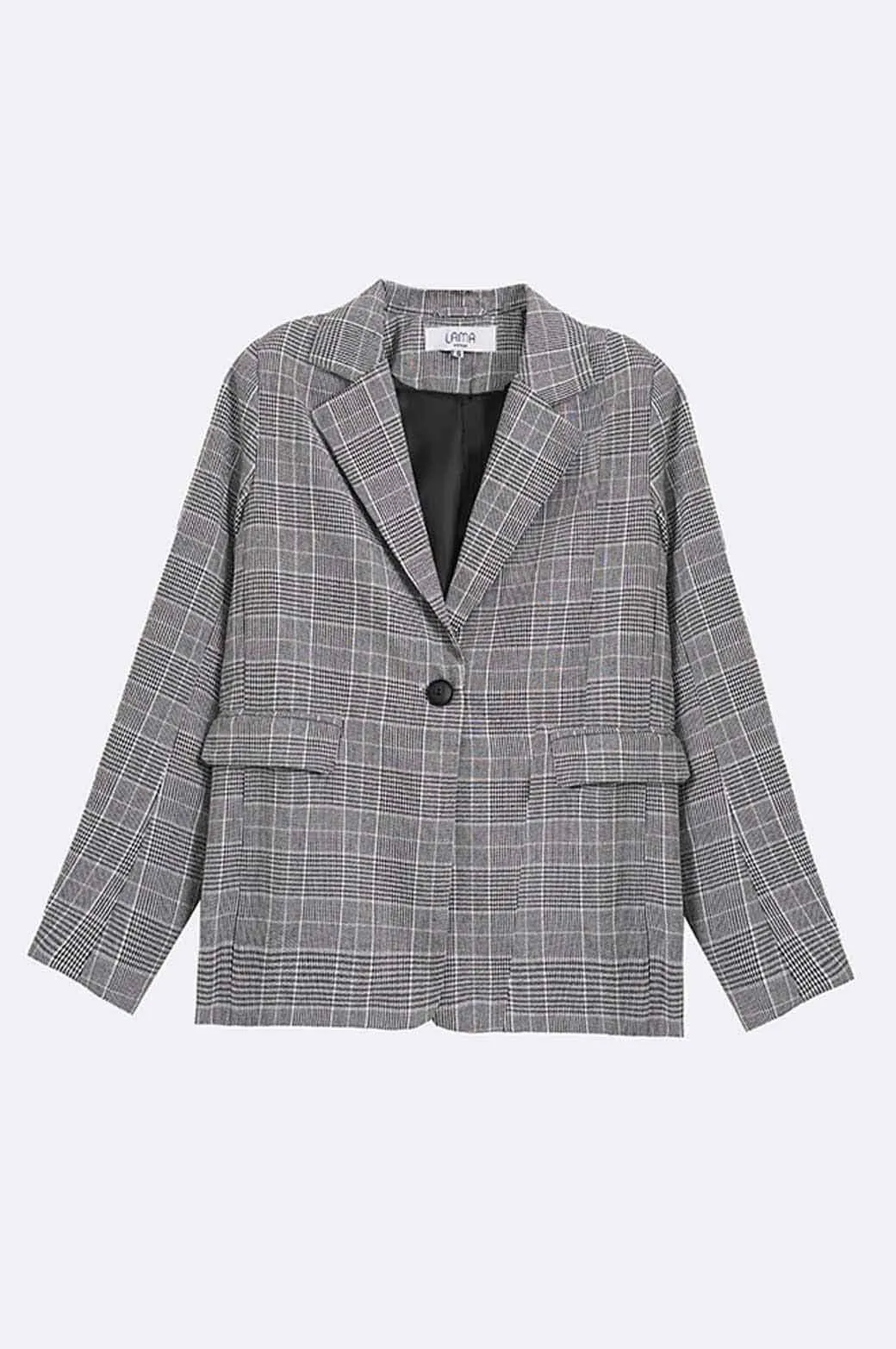 BASIC CHECKERED BLAZER