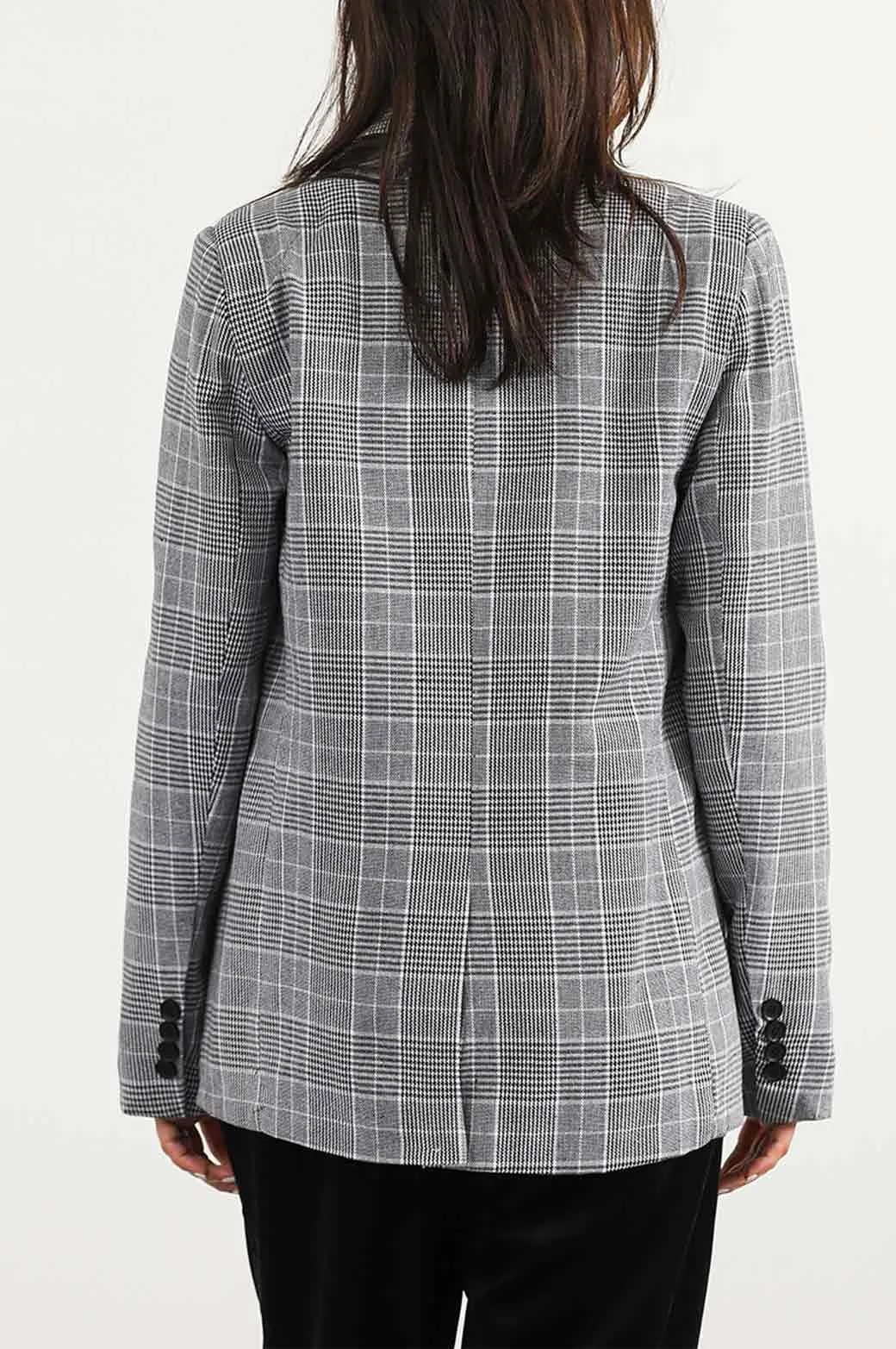 BASIC CHECKERED BLAZER