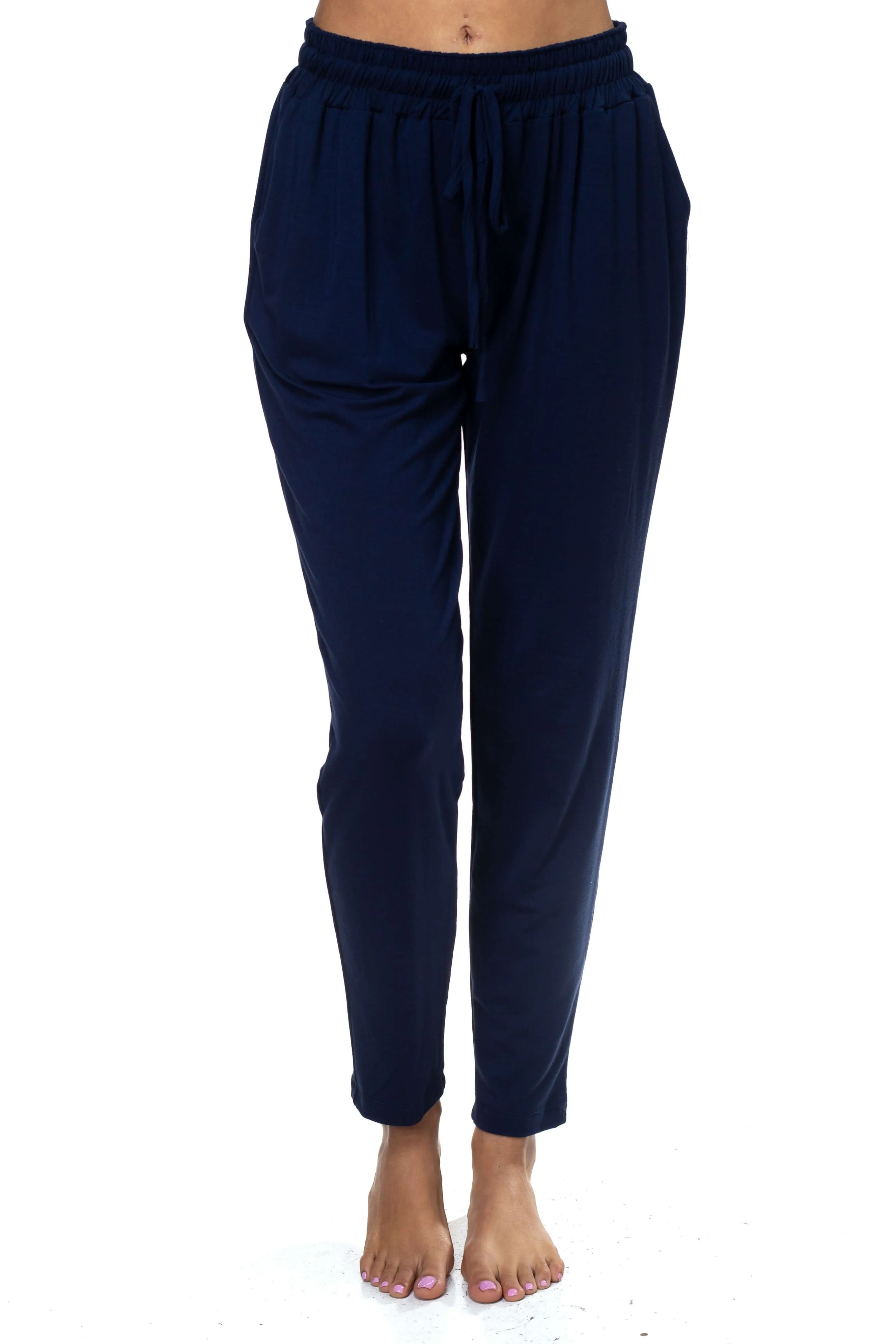 Basic Rayon Jersey Pants With Pockets
