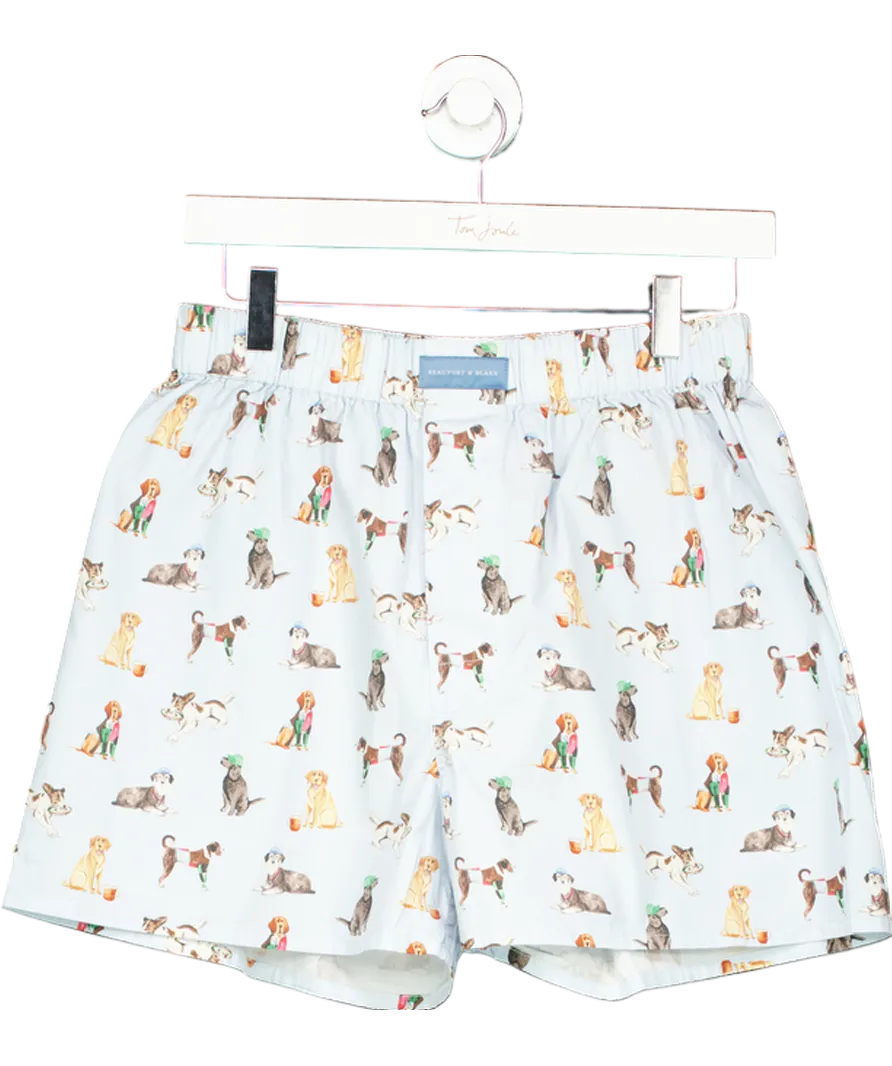 Beaufort & Blake Blue Dogs Boxer Shorts UK S