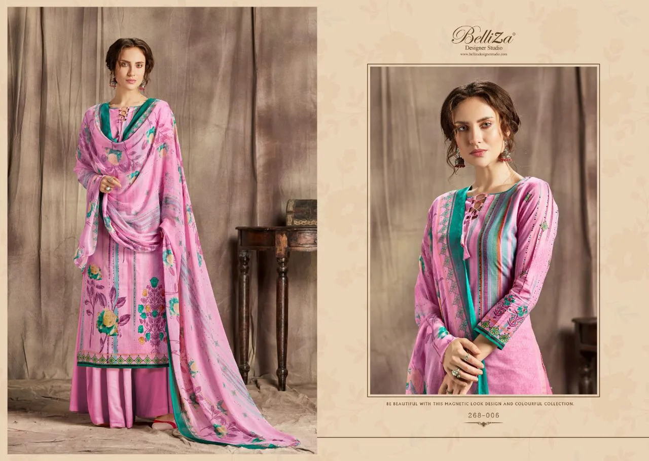 BELLIZA DESIGNER STUDIO FLORALS VOL.2 PREMIUM COTTON DRESS MATERIAL