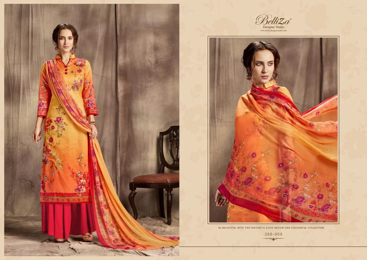 BELLIZA DESIGNER STUDIO FLORALS VOL.2 PREMIUM COTTON DRESS MATERIAL
