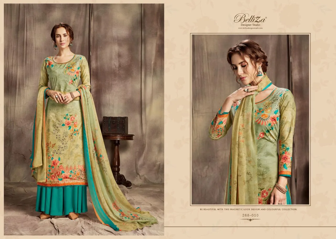 BELLIZA DESIGNER STUDIO FLORALS VOL.2 PREMIUM COTTON DRESS MATERIAL