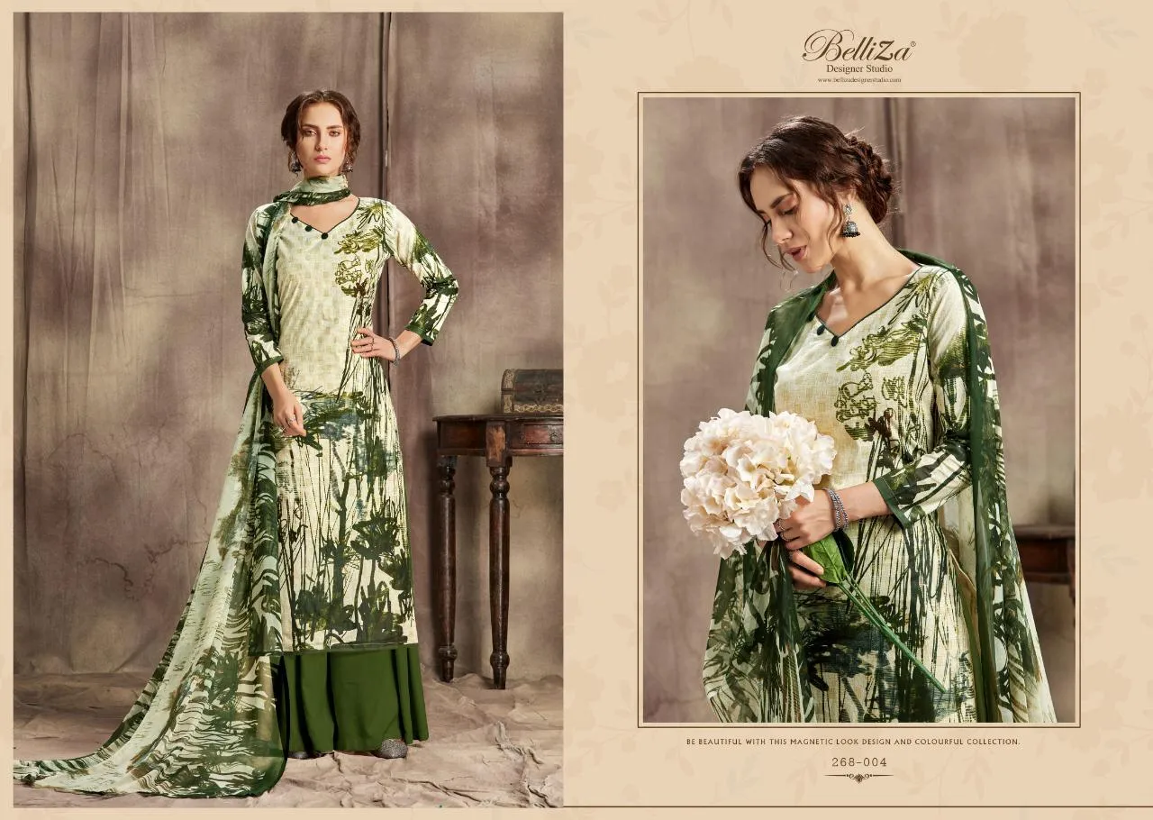 BELLIZA DESIGNER STUDIO FLORALS VOL.2 PREMIUM COTTON DRESS MATERIAL