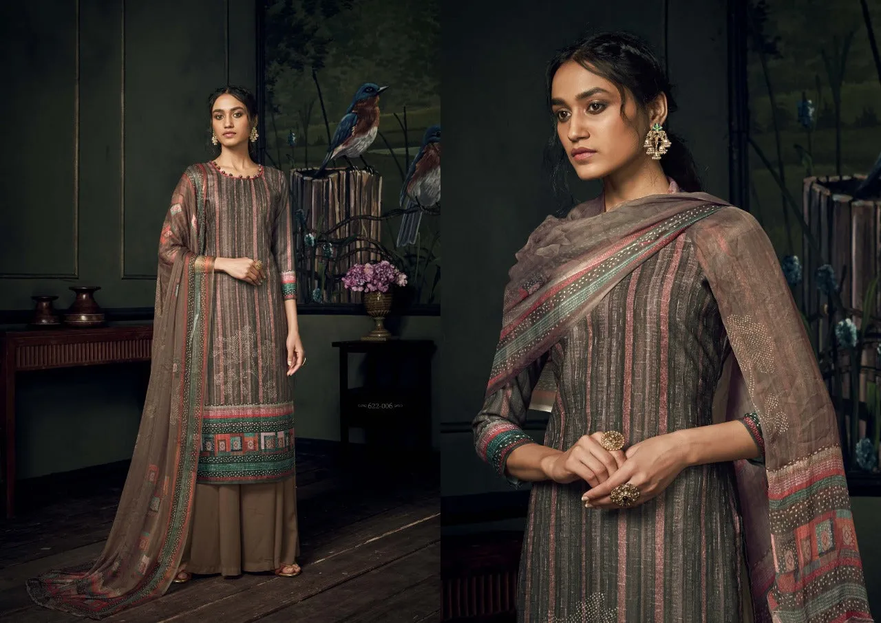 Belliza Designer Studio Launched Bella Pashmina Printed Embroidery Work Fancy Designer Salwar Kameez