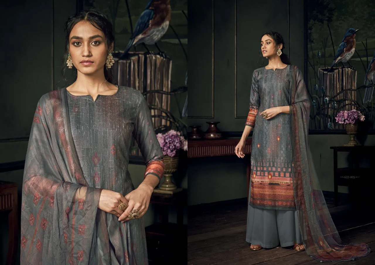 Belliza Designer Studio Launched Bella Pashmina Printed Embroidery Work Fancy Designer Salwar Kameez