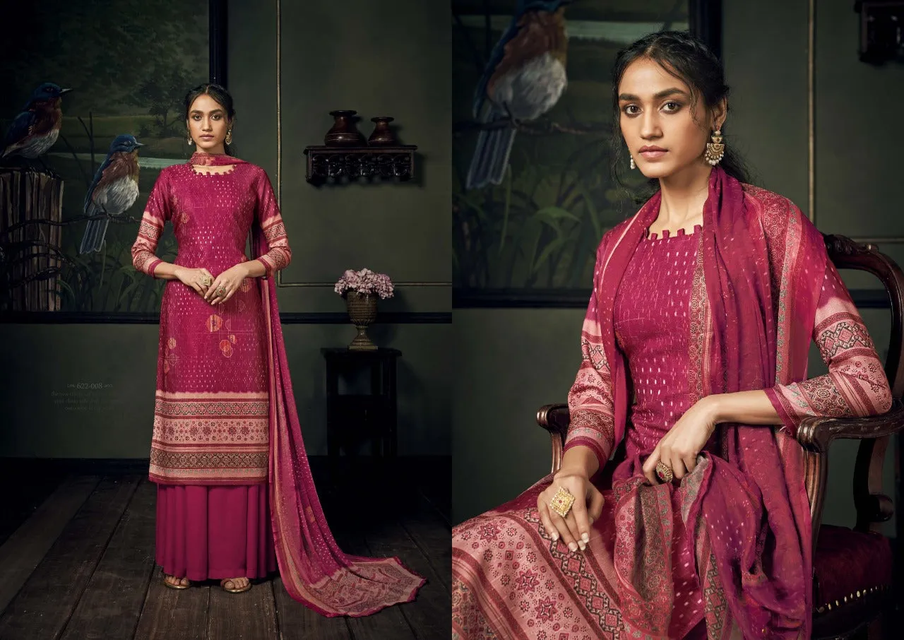 Belliza Designer Studio Launched Bella Pashmina Printed Embroidery Work Fancy Designer Salwar Kameez