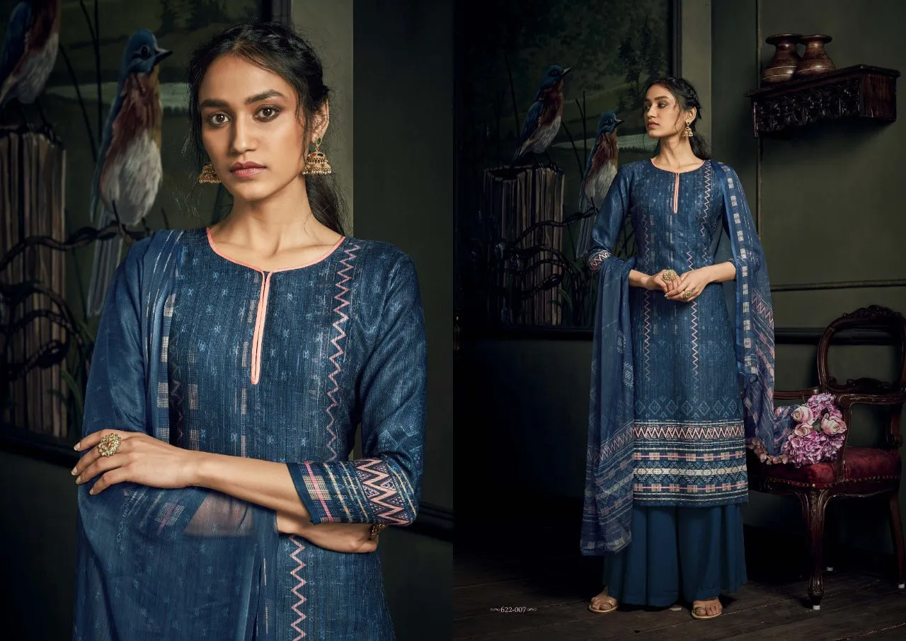 Belliza Designer Studio Launched Bella Pashmina Printed Embroidery Work Fancy Designer Salwar Kameez