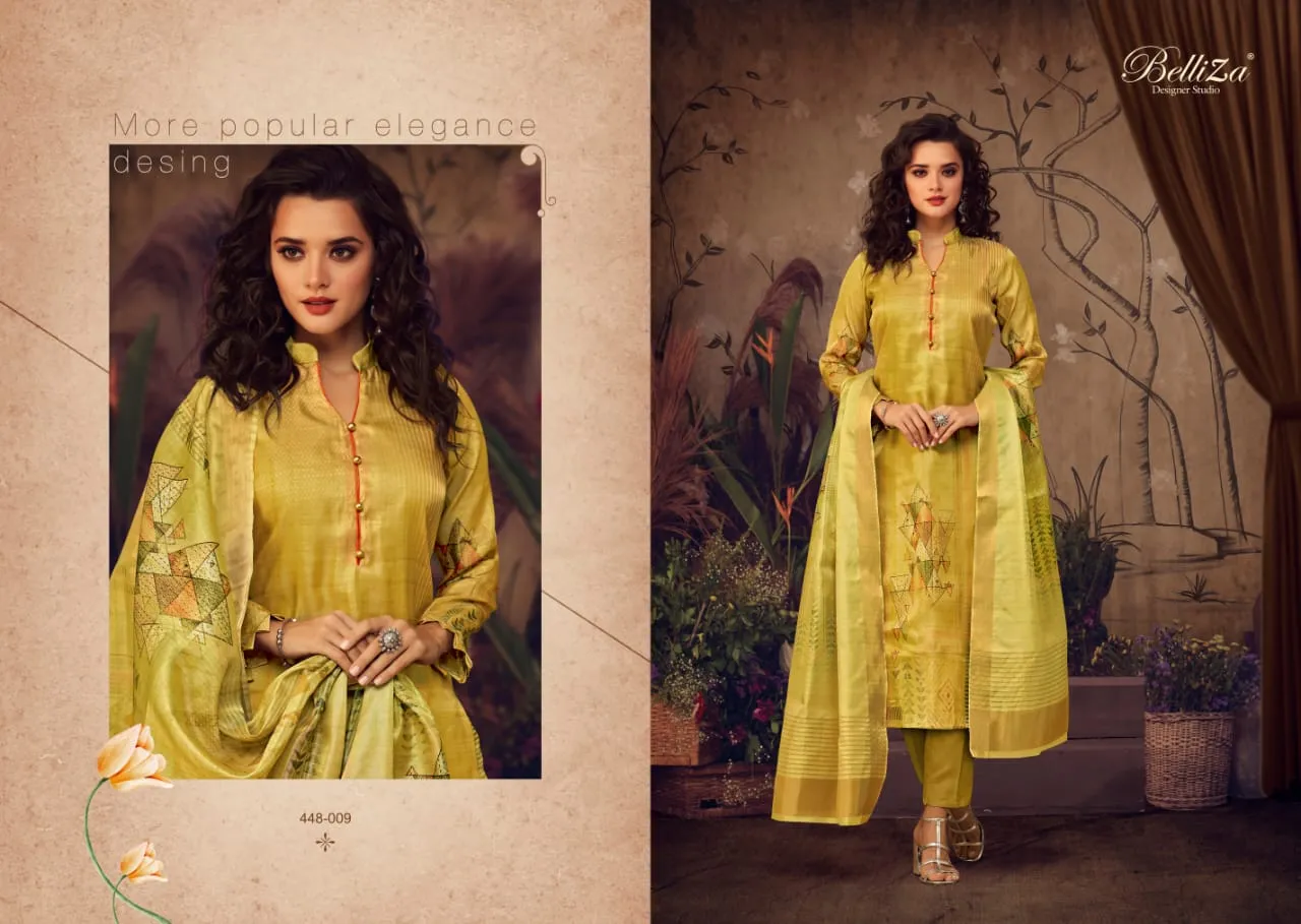 Belliza Designer Studio Presents Maanya Modal Satin Printed Fancy Designer Salwar Suits