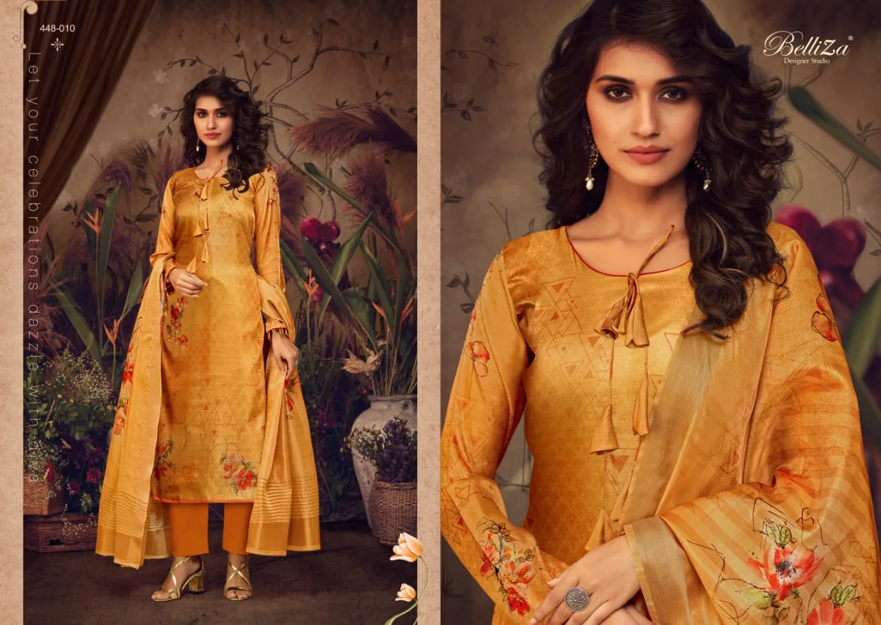 Belliza Designer Studio Presents Maanya Modal Satin Printed Fancy Designer Salwar Suits
