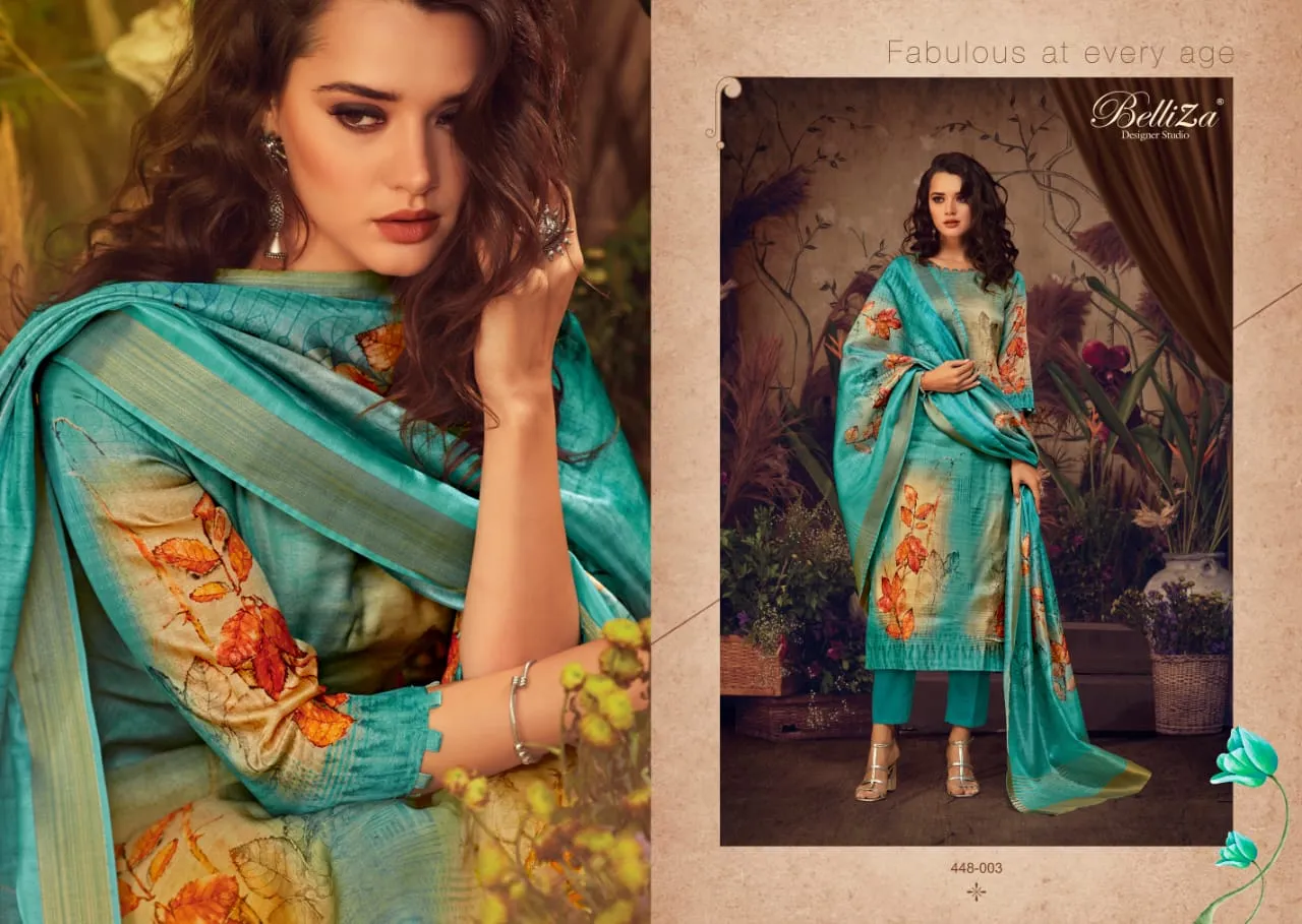 Belliza Designer Studio Presents Maanya Modal Satin Printed Fancy Designer Salwar Suits