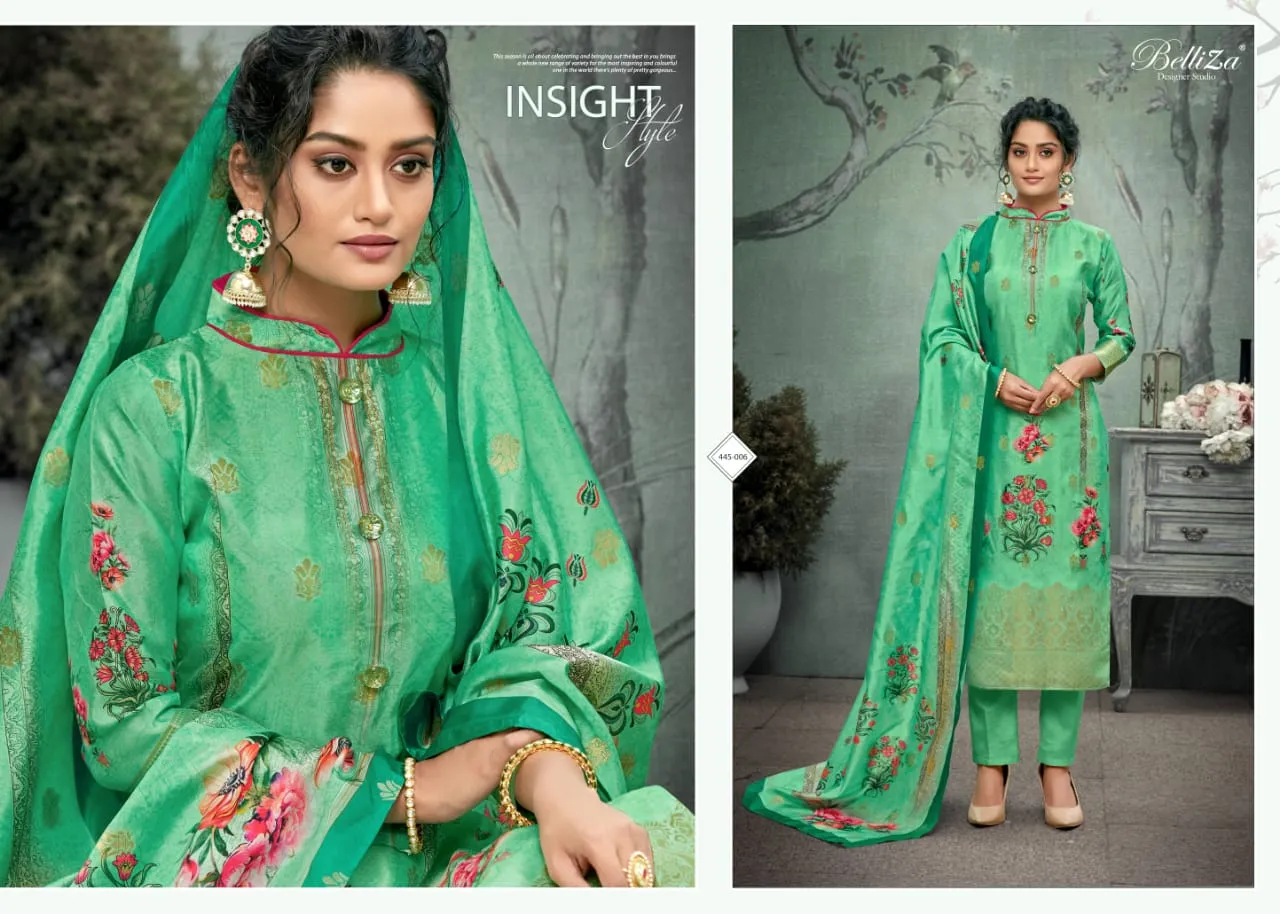 Belliza Designer Studio Presents Paridhan Banarasi Silk Printed Fancy Designer Salwar Kameez