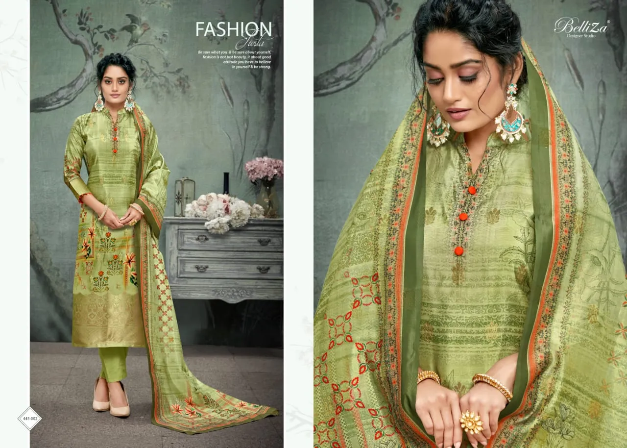 Belliza Designer Studio Presents Paridhan Banarasi Silk Printed Fancy Designer Salwar Kameez