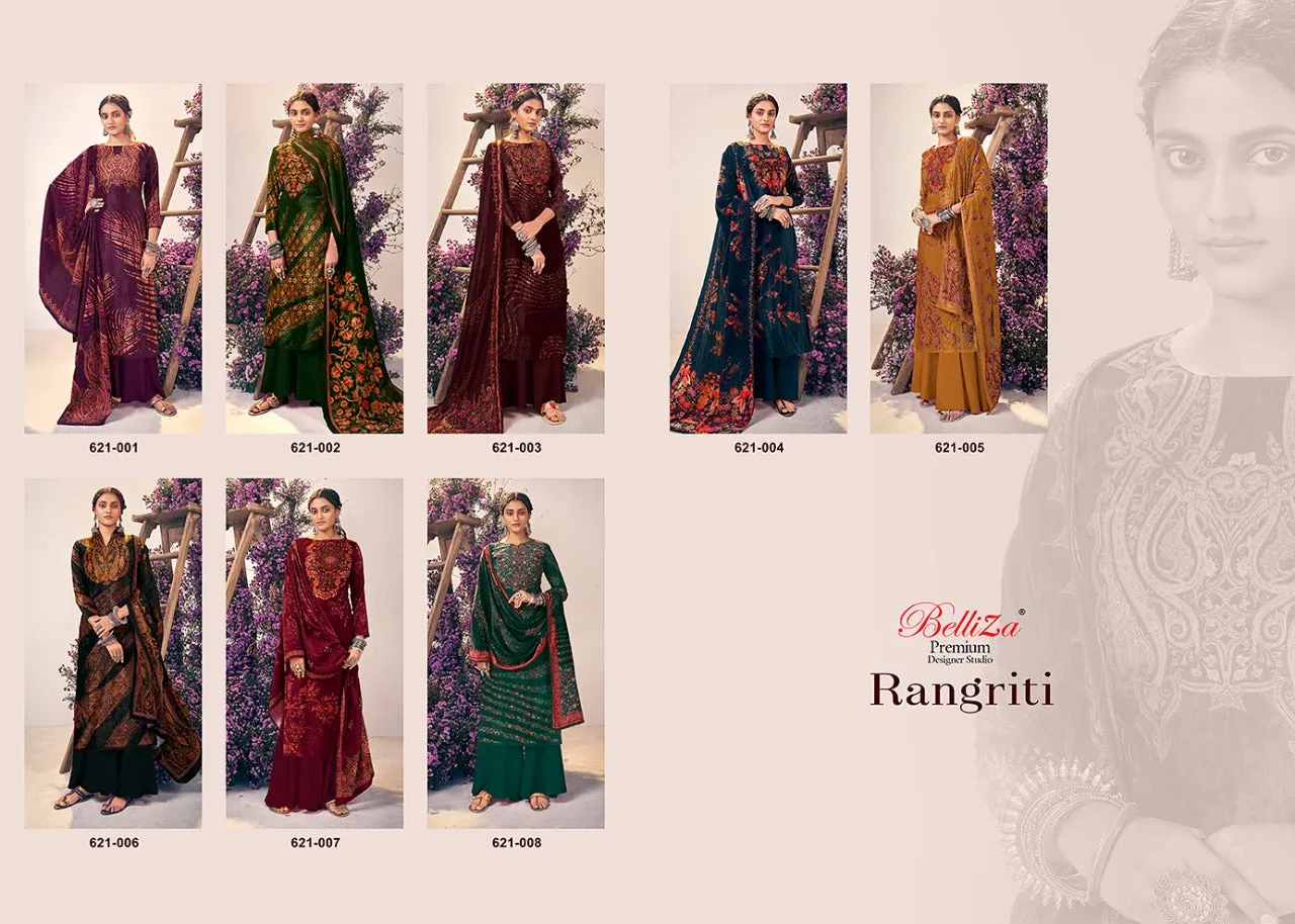 Belliza Designer Studio Presents Rangriti Velvet Printed Fancy Designer Salwar Kameez