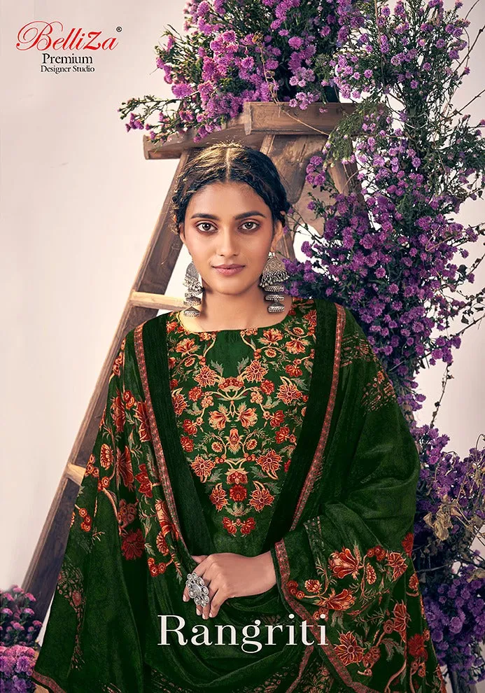 Belliza Designer Studio Presents Rangriti Velvet Printed Fancy Designer Salwar Kameez