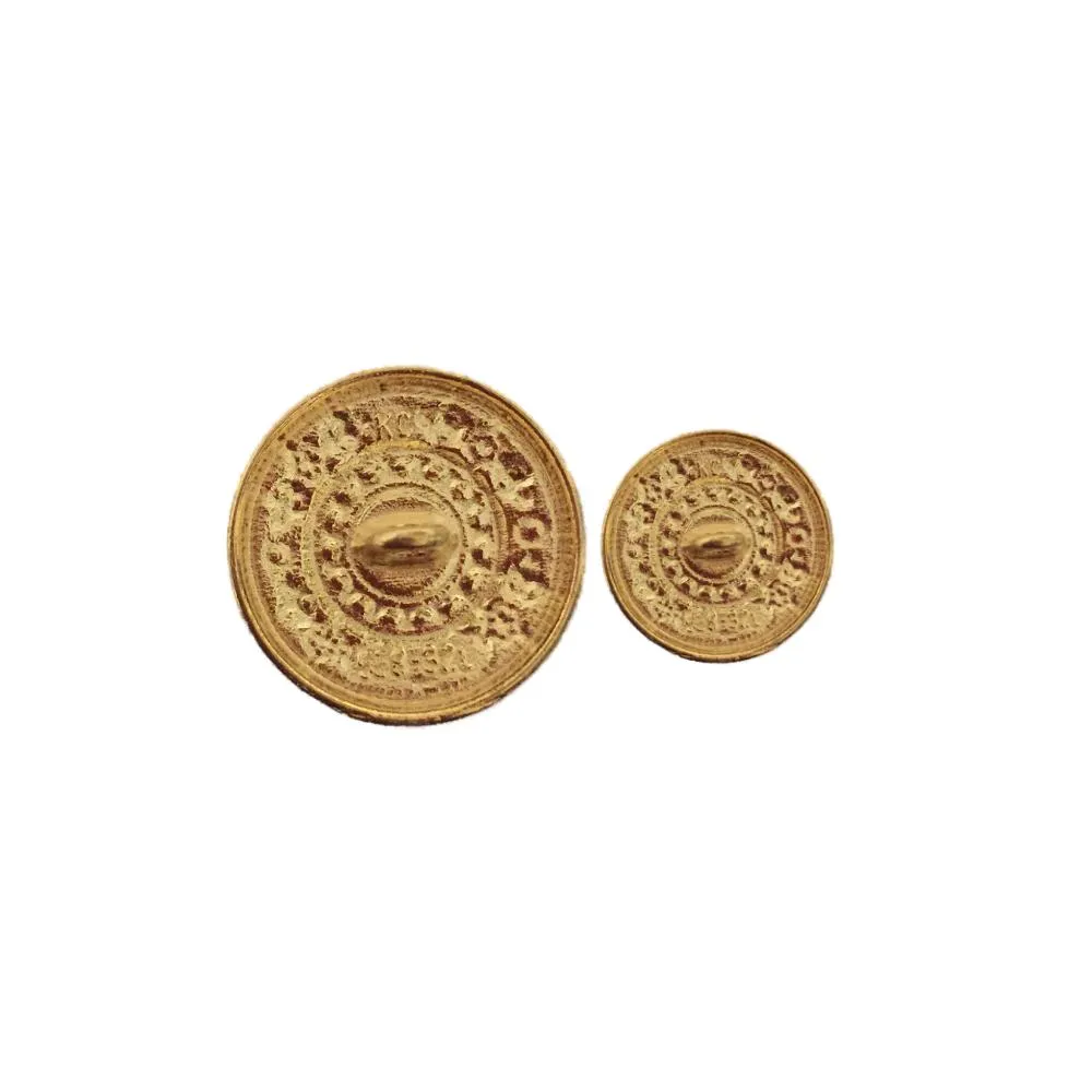 Black Gold Designer Metal Suit Buttons