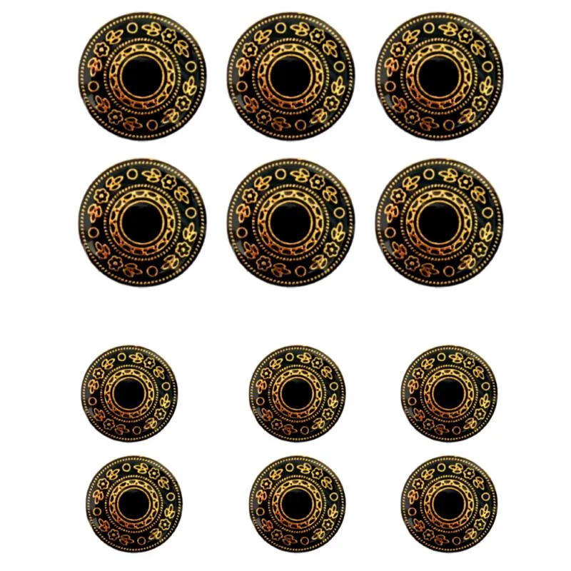 Black Gold Designer Metal Suit Buttons