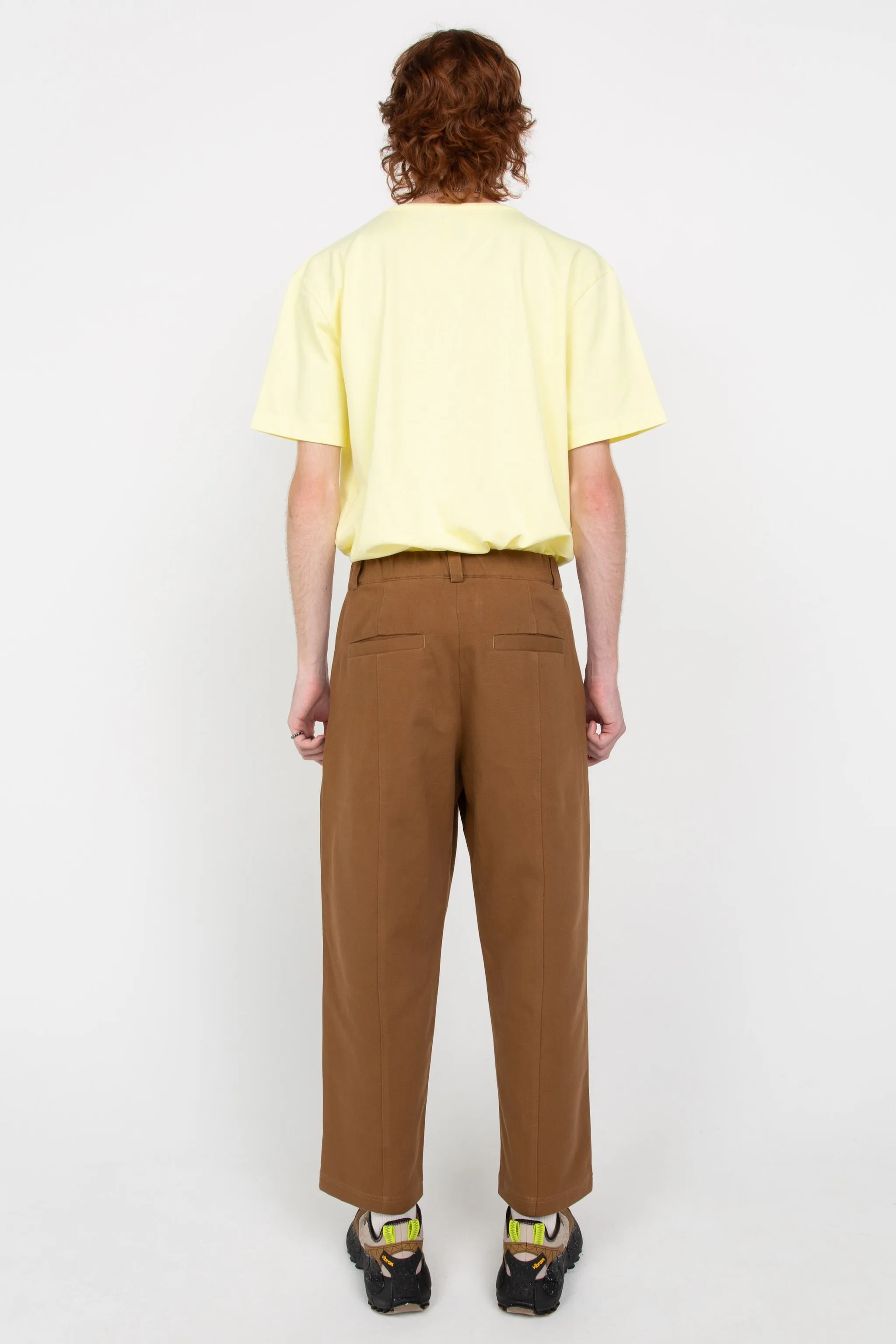 Brown men's tailored trousers