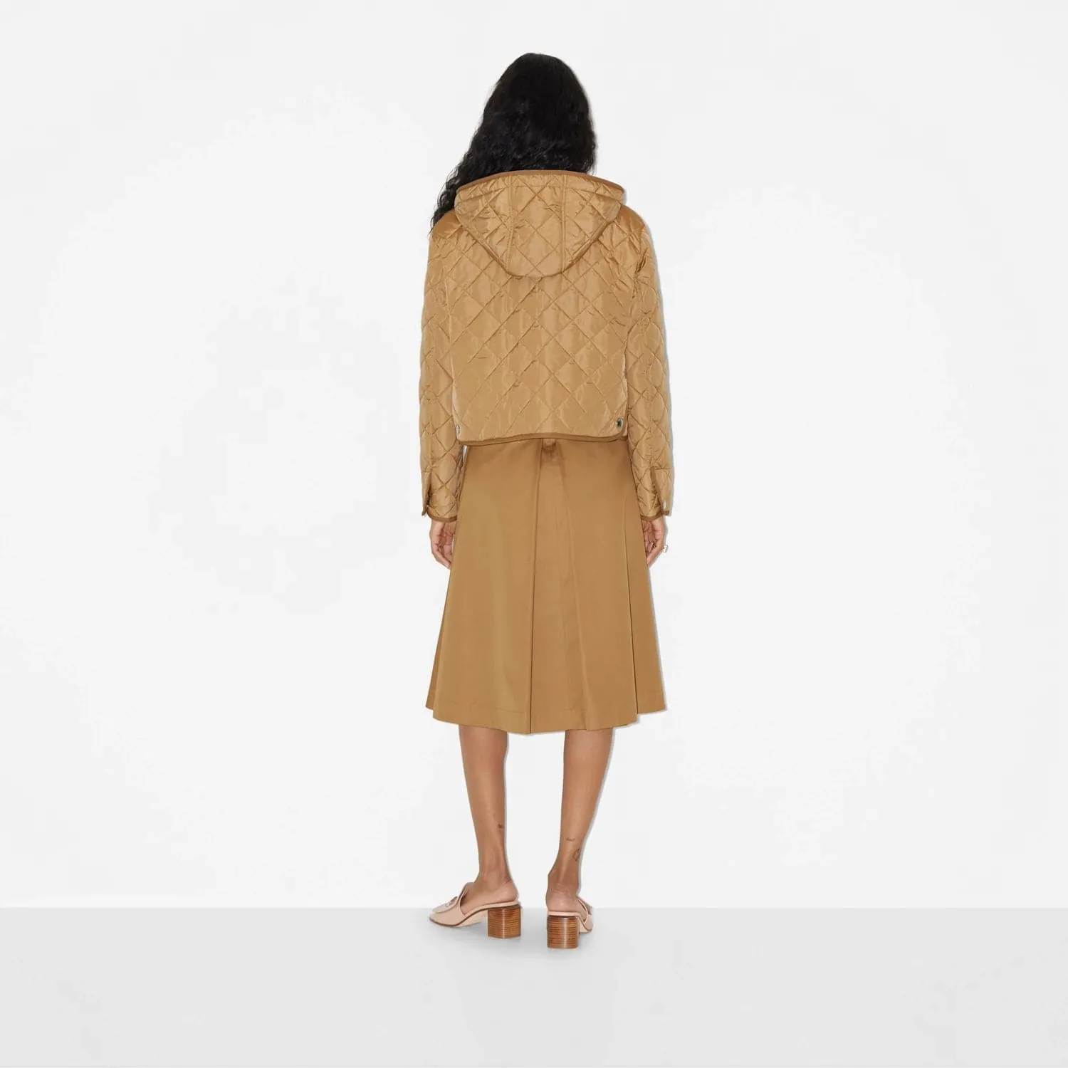 BURBERRY COTTON GABARDINE TRENCH SKIRT