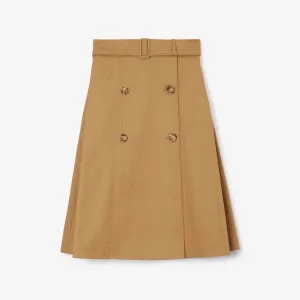 BURBERRY COTTON GABARDINE TRENCH SKIRT