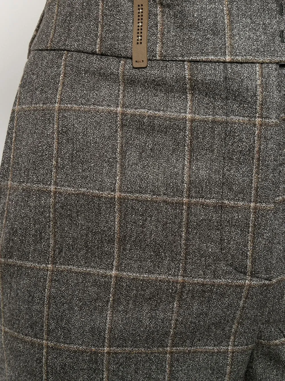 checked wide-leg trousers