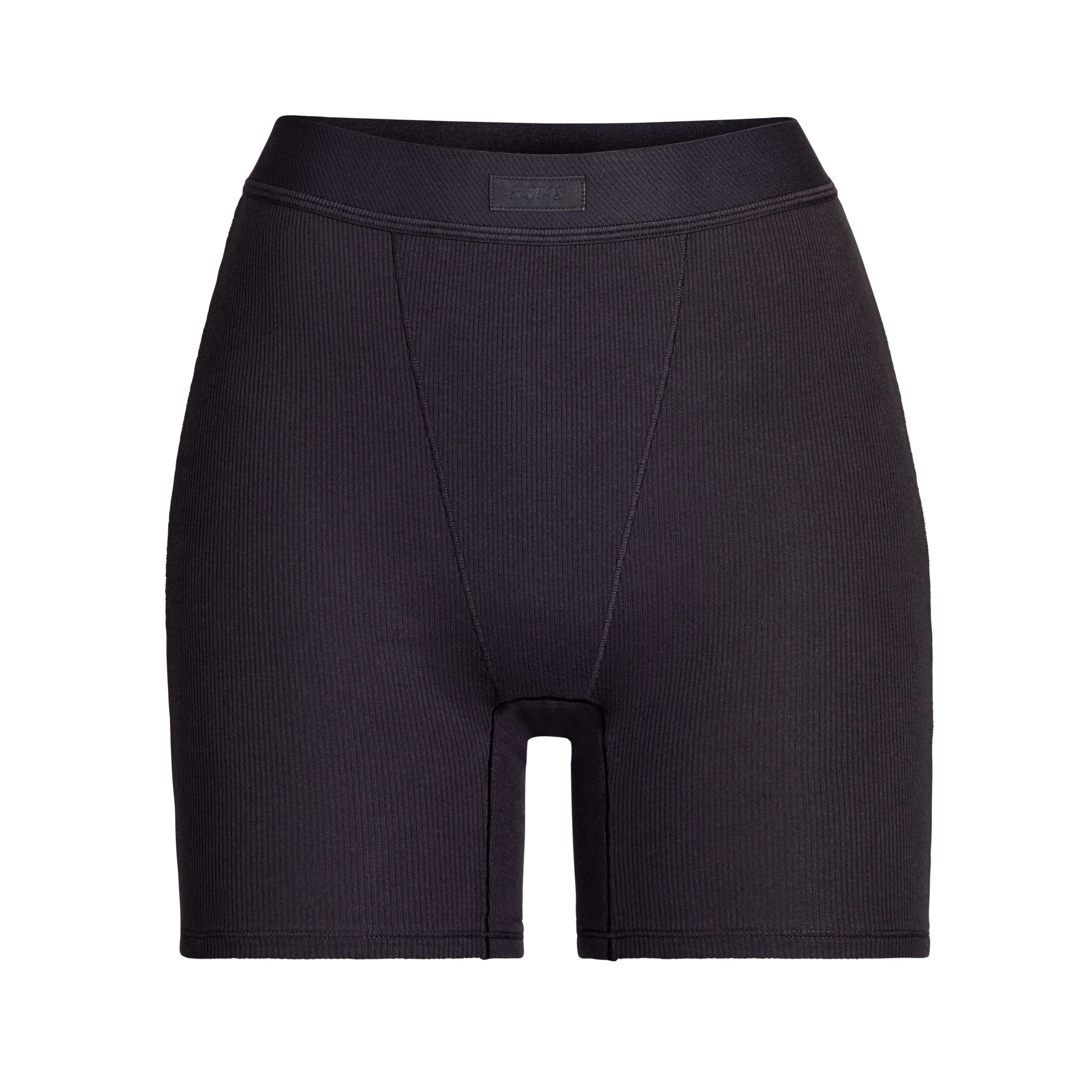 COTTON RIB BOXER | SOOT