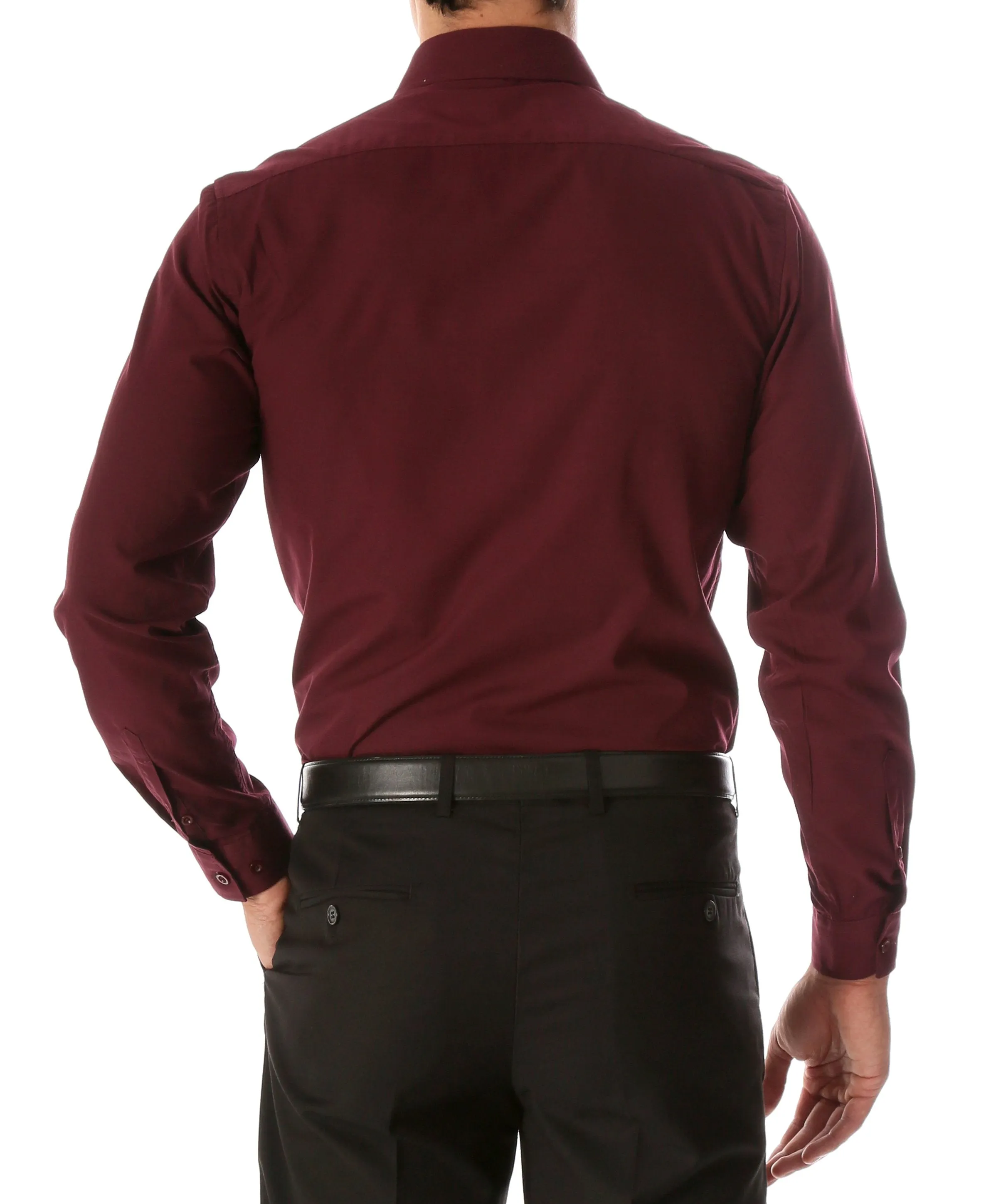 Daniel & Ellissa Slim Fit Burgundy Dress Shirt