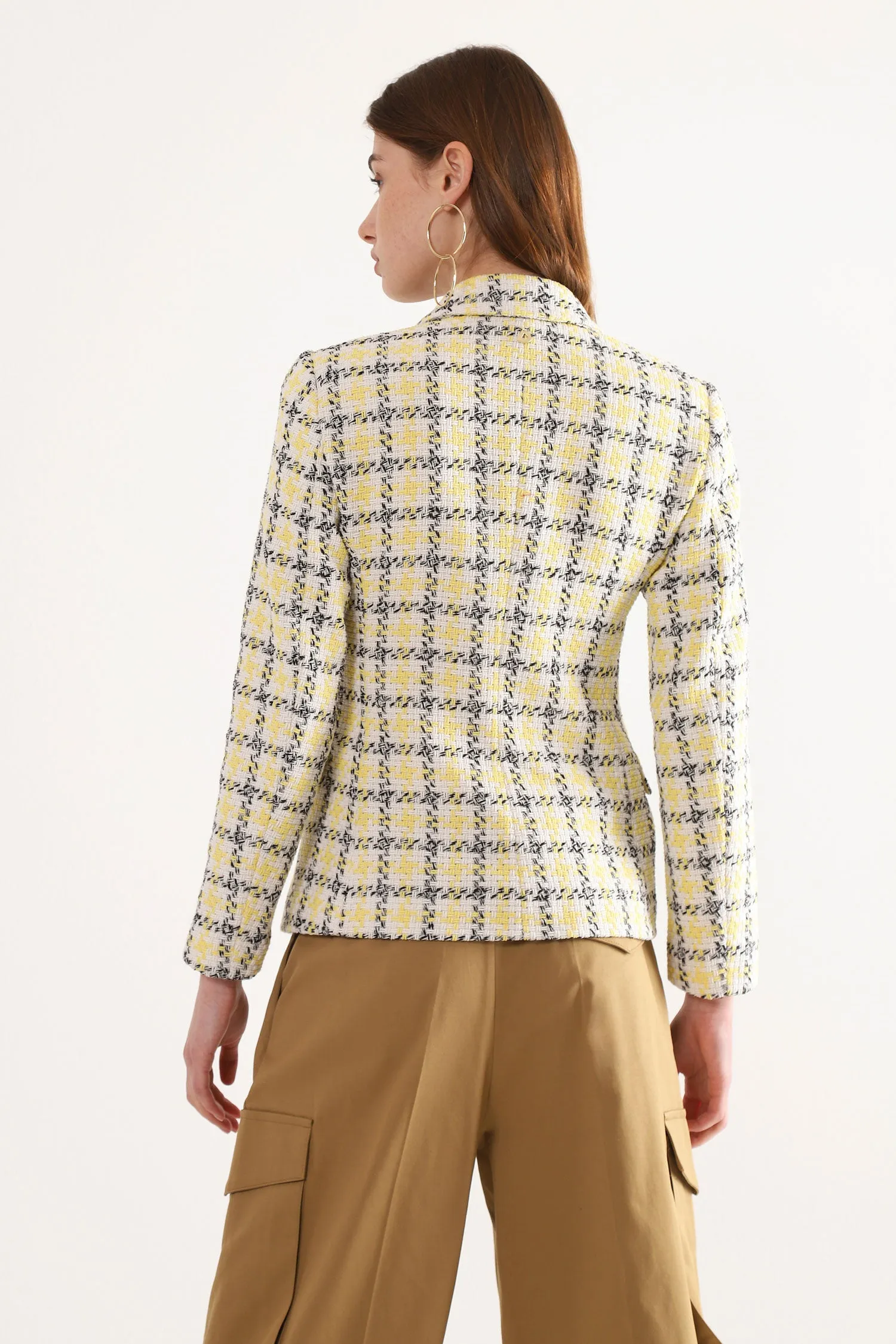 DIXIE DOUBLE BREASTED CHECKERED BLAZER