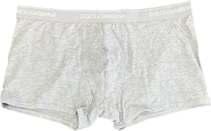 Dolce & Gabbana Grey Stretch Cotton Boxer Shorts UK XXL