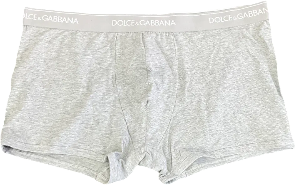 Dolce & Gabbana Grey Stretch Cotton Boxer Shorts UK XXL