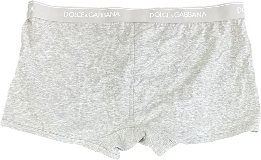 Dolce & Gabbana Grey Stretch Cotton Boxer Shorts UK XXL