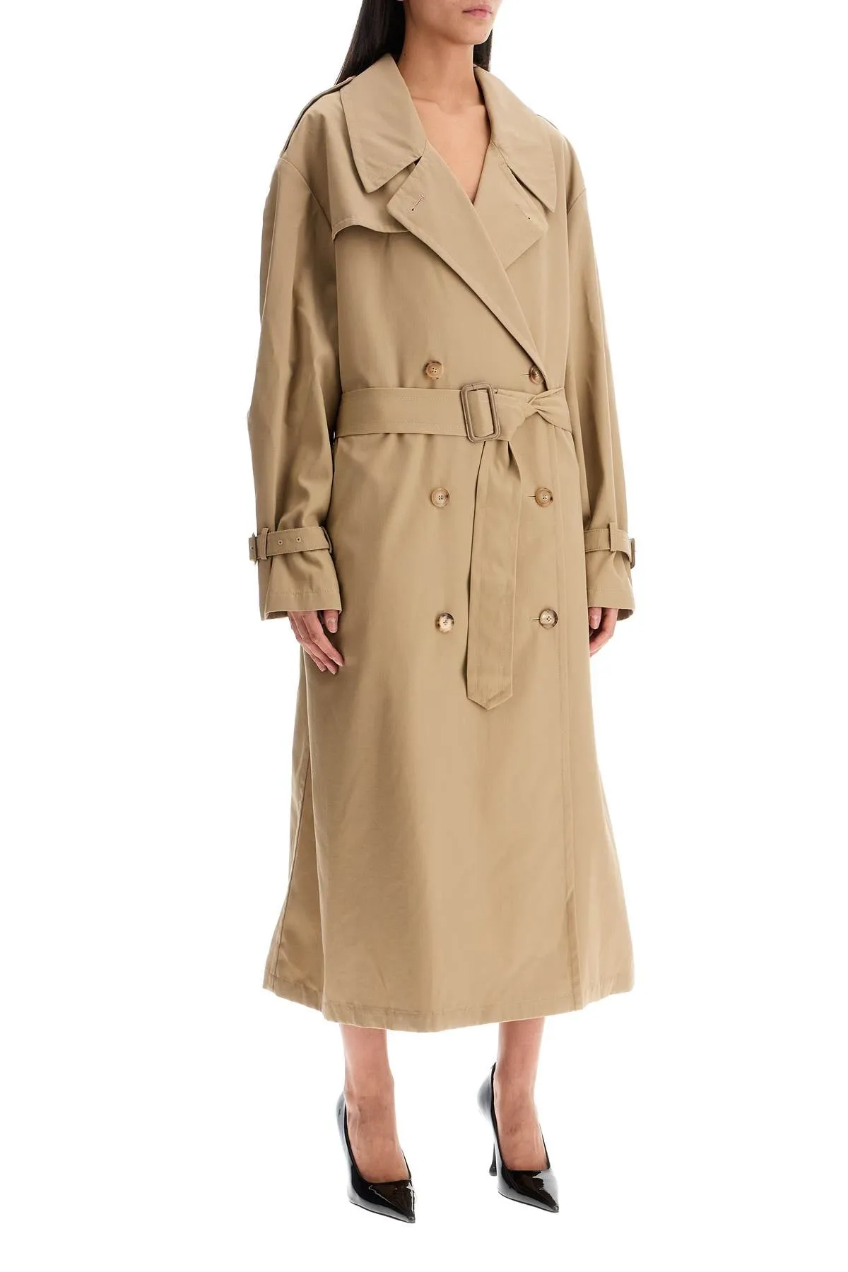 double-breasted trench coat with J0608 5419 BEIGE  81