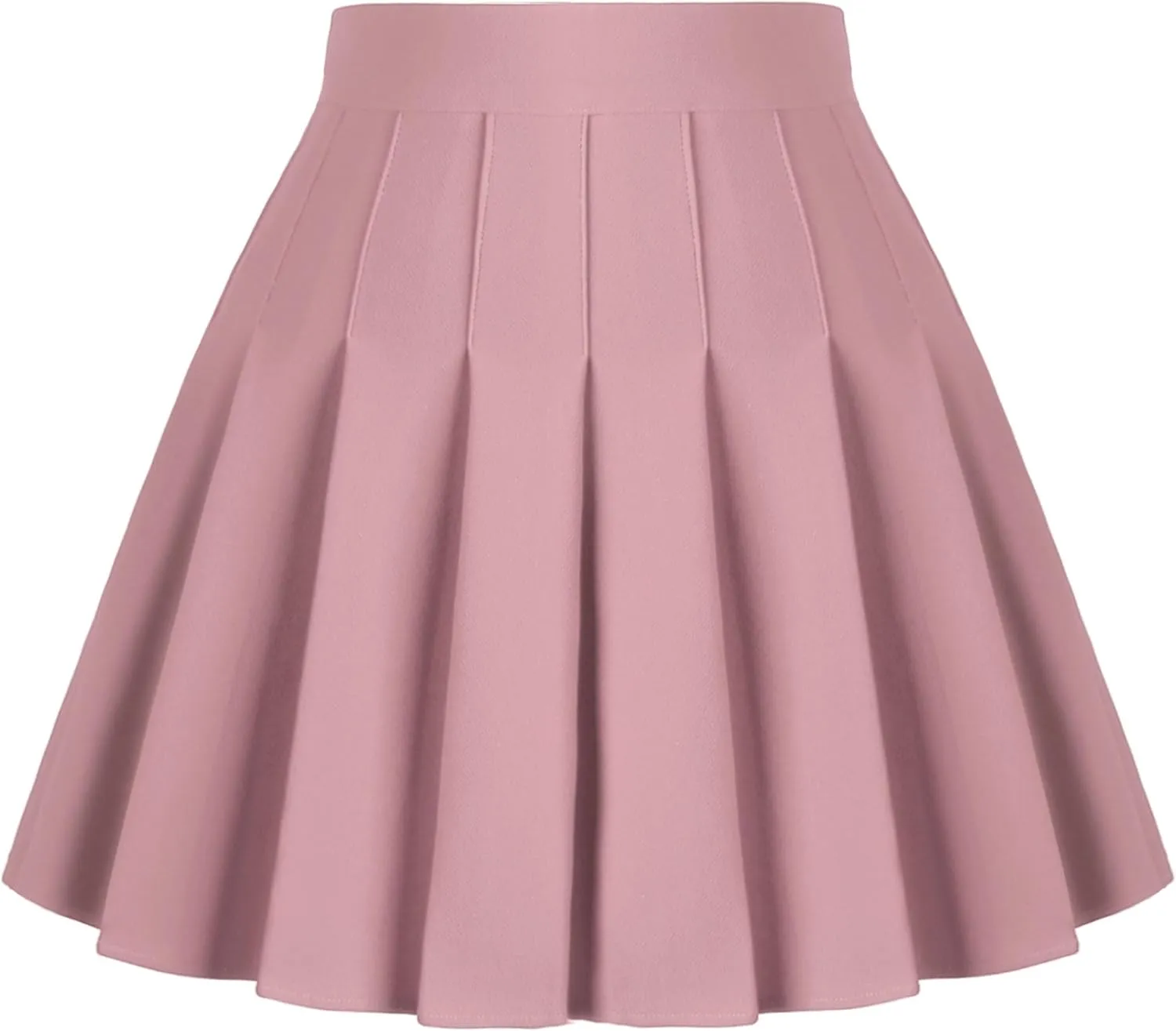 Dressever Women's Pleated Skirts Mini Skater Basic Skirt High Waist Tennis Skirt School Uniform Cheerleader Skirts