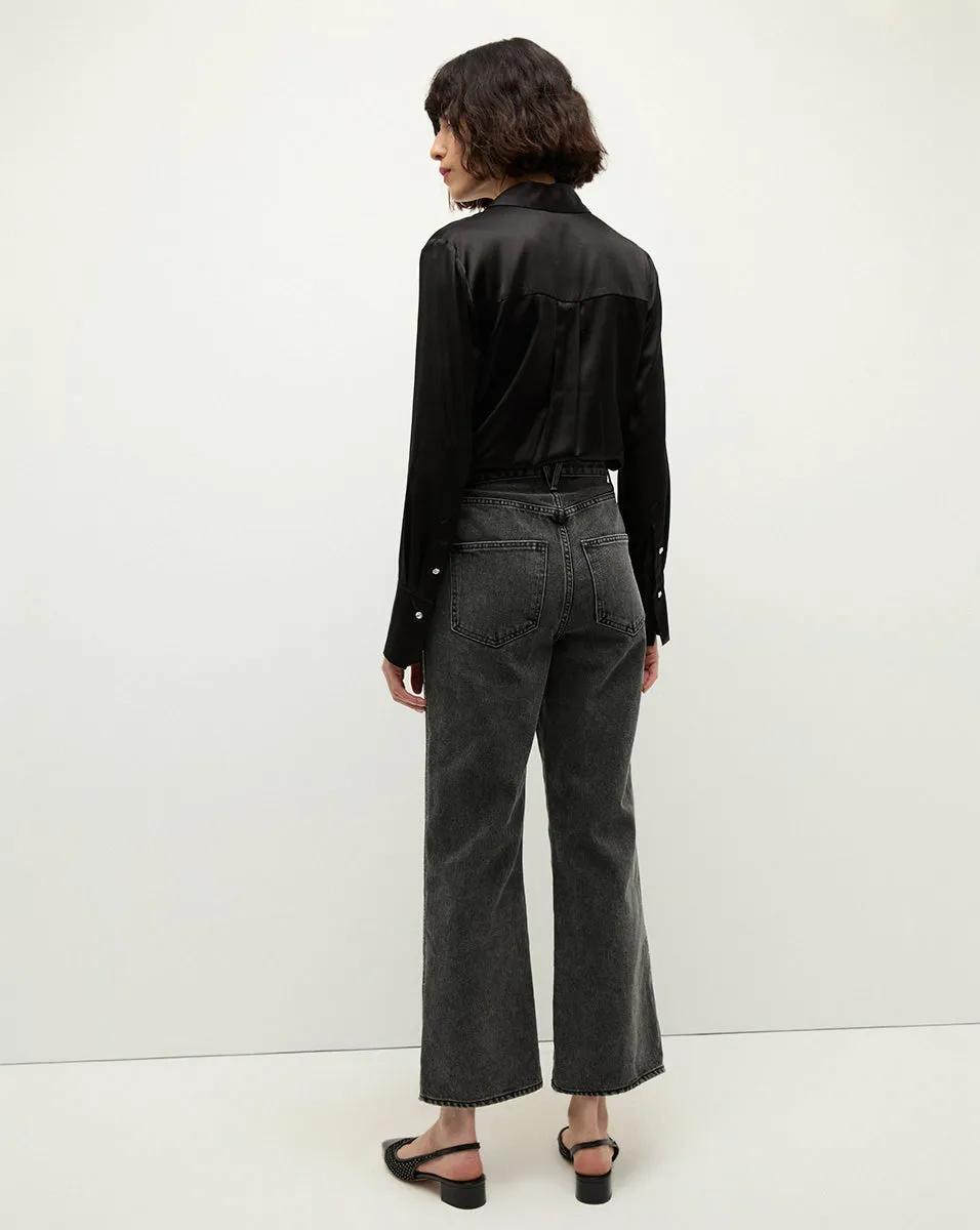 Dylan Rhinestone-Stripe Straight-Leg Jean