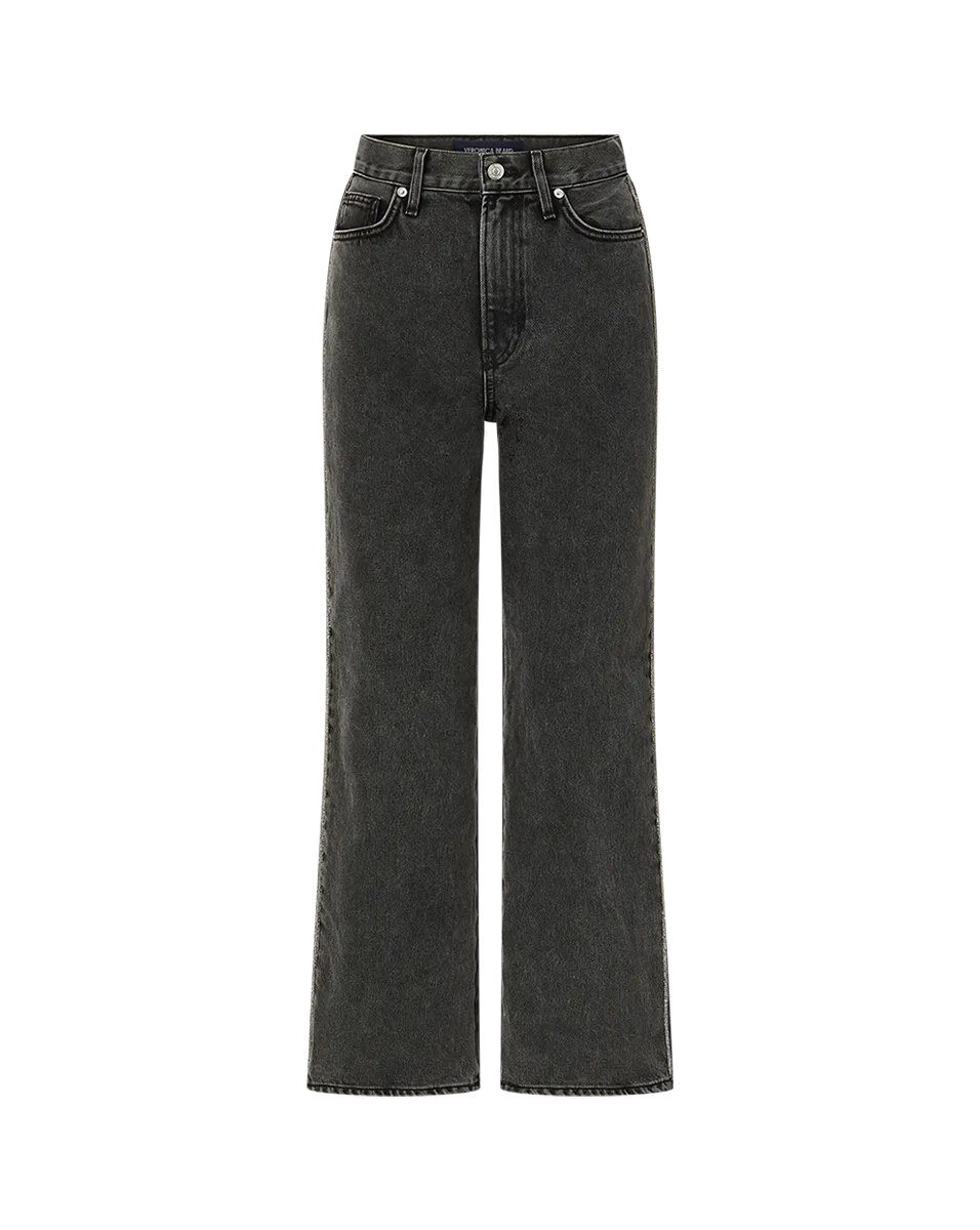 Dylan Rhinestone-Stripe Straight-Leg Jean