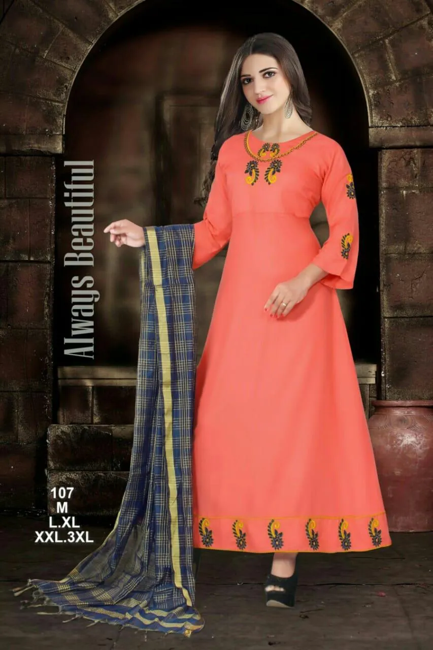 Fashion Talk Kanasu Rayon Fabric Heavy Designer Salwar Kameez
