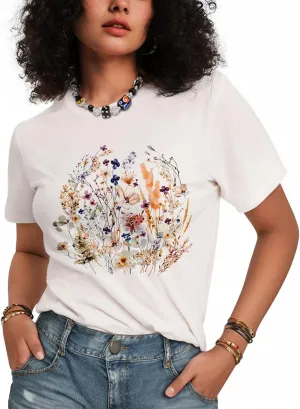 Flafens T Shirts for Women Graphic Tees - Womens T-Shirts Cotton Cute Fit Tshirts Teens Girls
