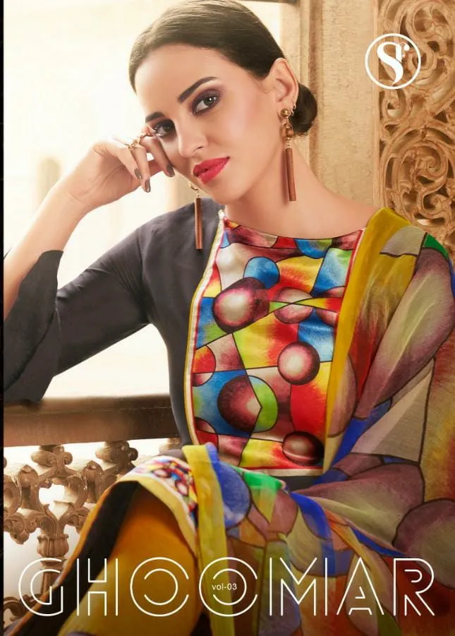 Ghoomar Launched Vol 3 Satin Cotton Fancy Designer Salwar Suits
