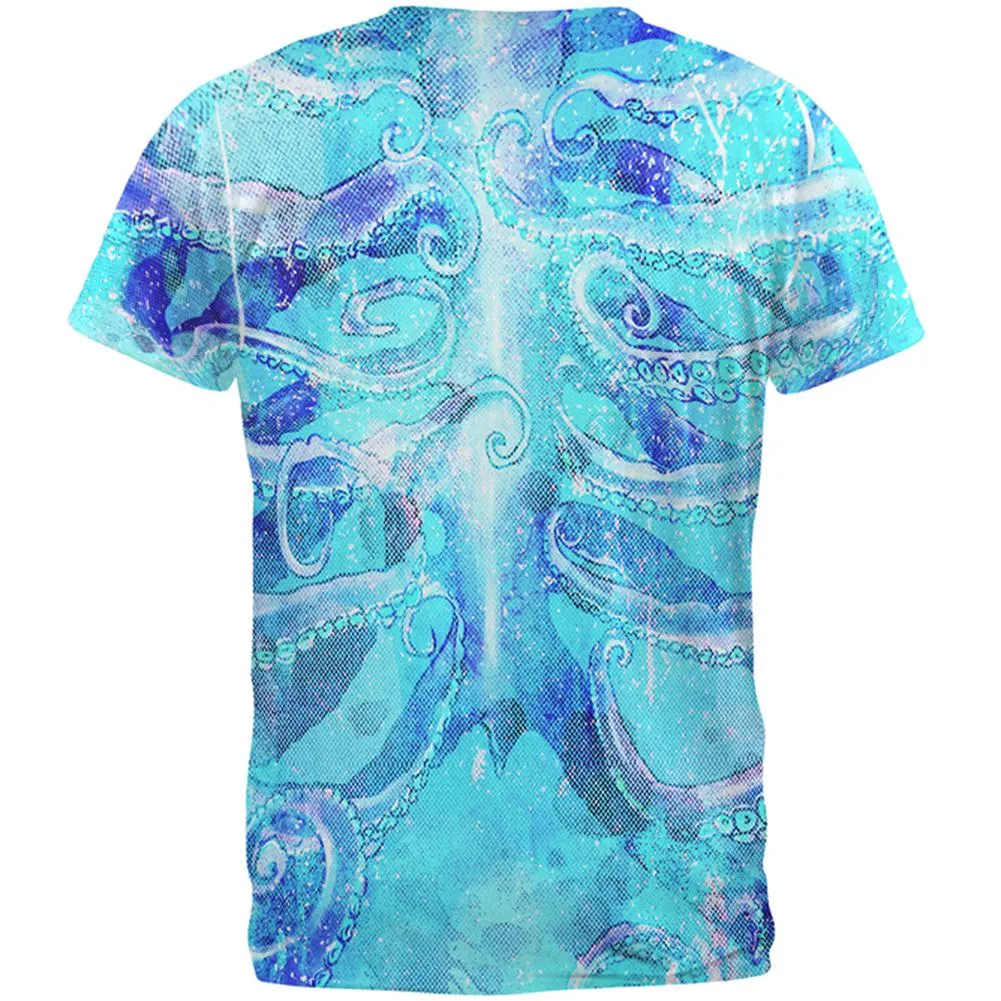 Halloween Costume Octopus Kraken Skeleton All Over Mens Costume T Shirt