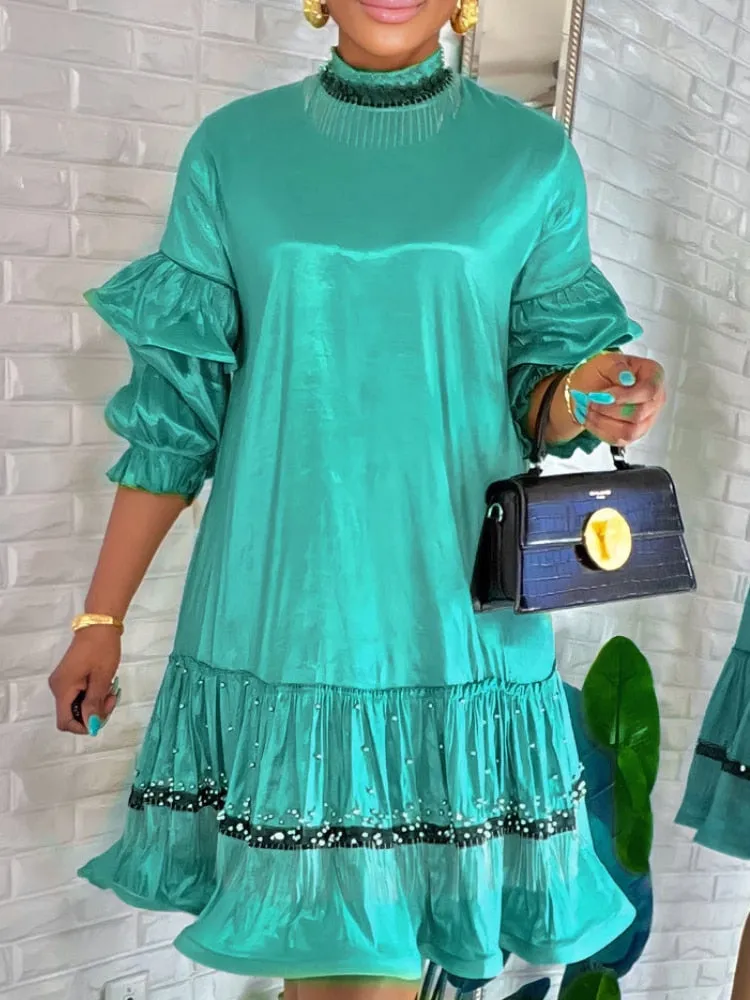 High Collar Beading Dresses