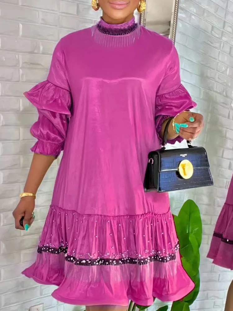 High Collar Beading Dresses